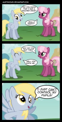 datcatwhatcameback:  rarityloveeverpony:  insane-pinkie-pie:  Oh the puns  I had to chuckle at that  Sexiest pun of my life.   &gt;w&lt;!