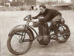 motolady:  Big fan of The Vintagent, rare old motorcycle photos combined with history lessons we probably wouldn’t hear of otherwise.  This is a 1903 twin-cylinder Buchet, from the Age of Monsters…built for track racing in those early days when there