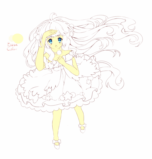 miiyuki-chan:little skin color step by step thingy Dx(this is a old lineart that was supposed for an