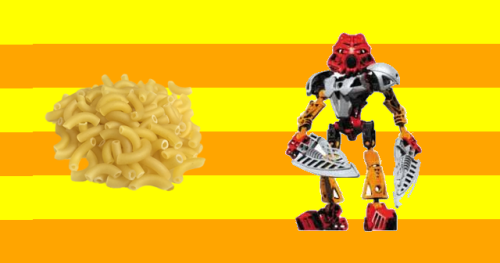 crystaltoa:yourfaveismakingmacandcheese:Tahu Nuva from Bionicle is making fucking mac and cheese, an