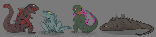 natsuakai:Some Godzilla doodles from 2020