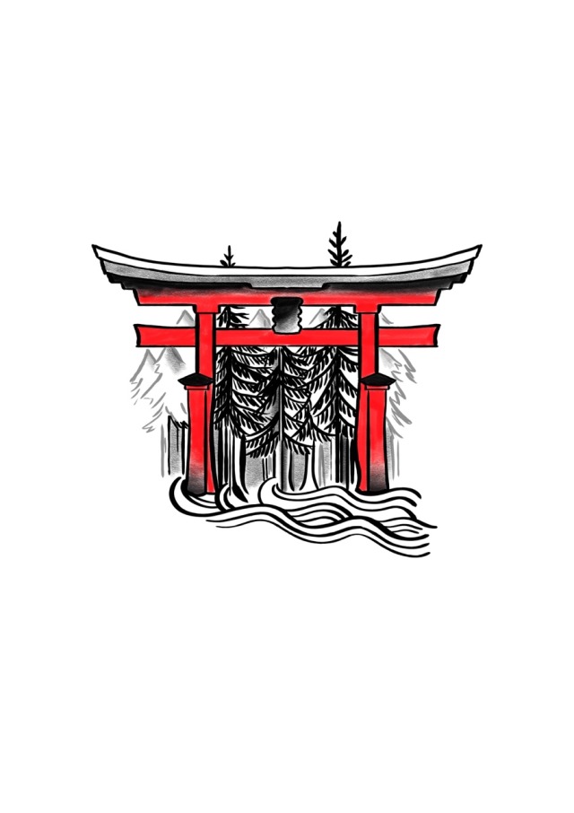Torii Gate SVG Cut Out / Japanese Cricut Design / Bamboo Vector / Shinto  Vector / Laser File / Sublimation Print / SVG Stencil / Tattoo - Etsy