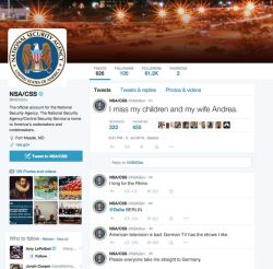 carry-on-my-wayward-butt:  clickholeofficial:  Security Crisis: The NSA Twitter Account Has Been Hacked By A Homesick German ManHow did something like this happen? What does it say when the agency in charge of protecting us can’t even protect itself?