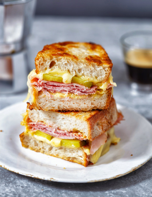 daily-deliciousness:Ham, cheese &amp; pickle toastie with honey mustard