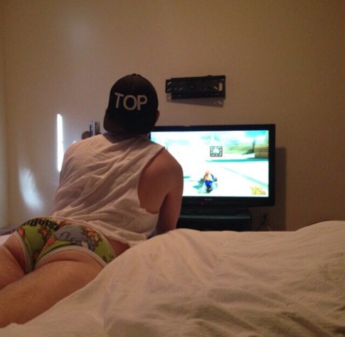 a4f101:  With an ass like that, I hope you’re open to changing your mind, bro  Looks like he’s playing some Mario Kart! I’d let him win every race if he wanted to top me! ;)