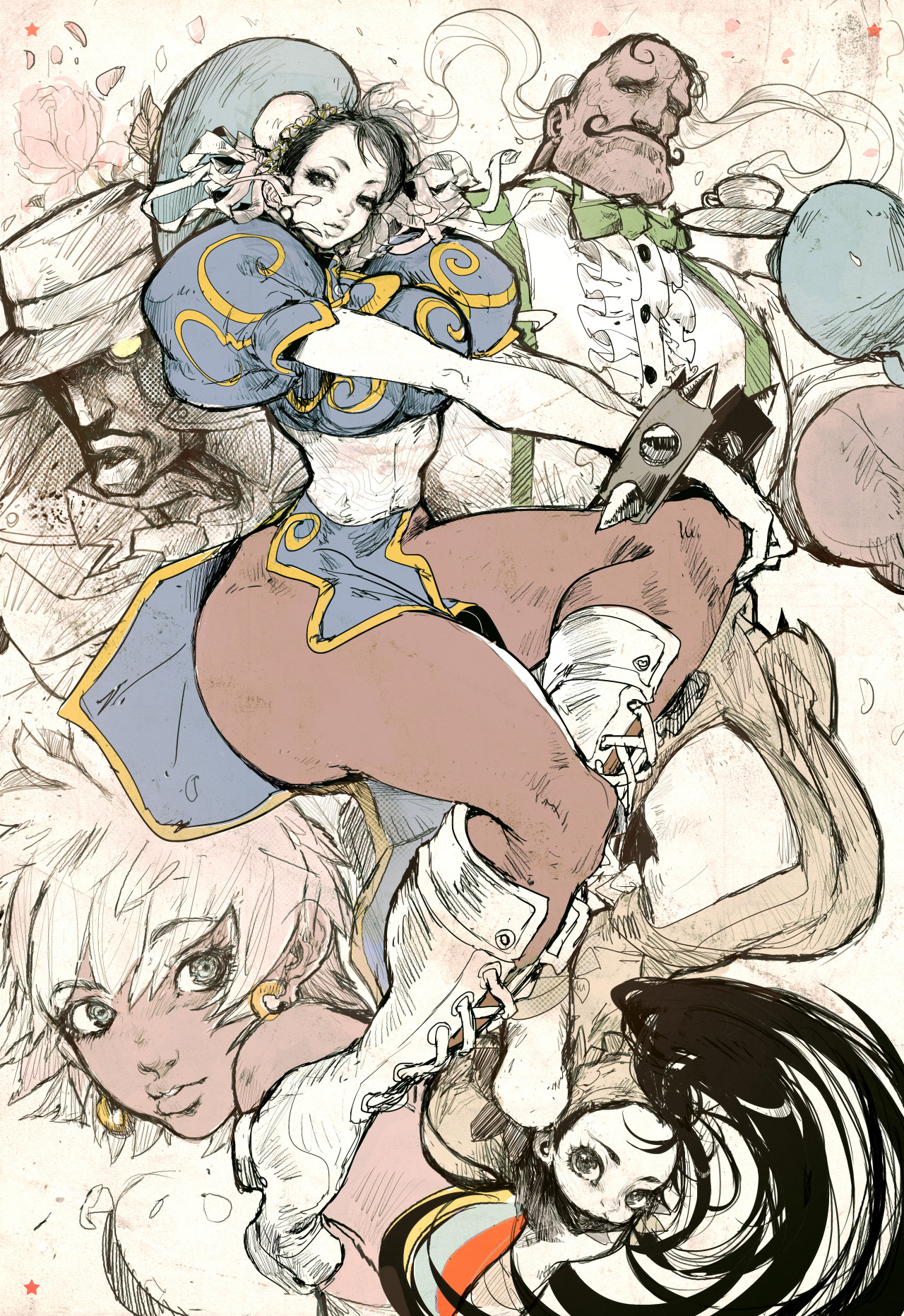 raspberrymelancholia: Coloured version!. done for capcom tribute. I used graphite