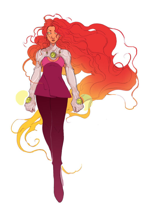 ofalldimensions: an older version of my design from a younger, teen-ier starfire from last month!!