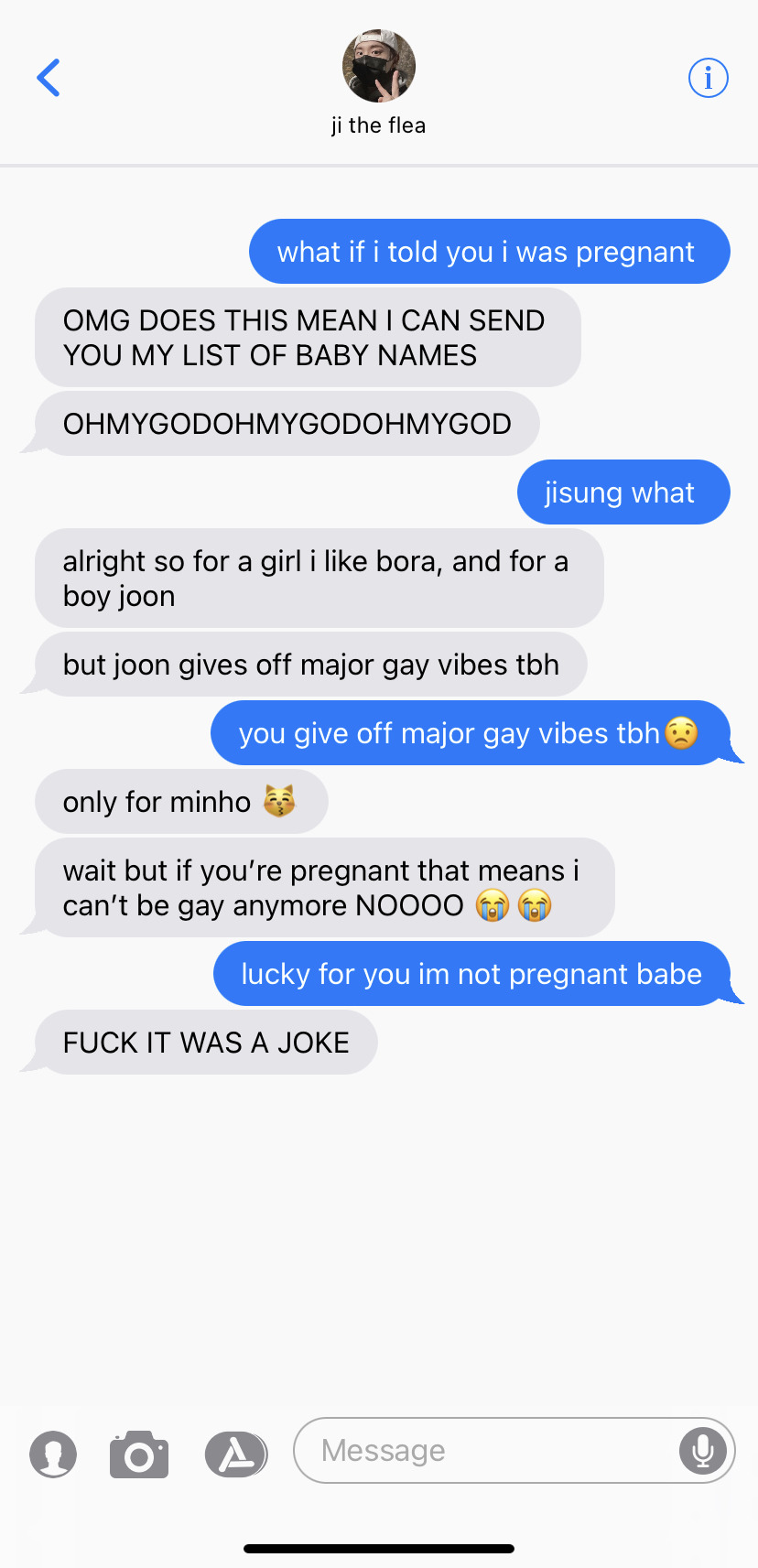 🛒 SKZ TEXTS — “what If I Told You I Was Pregnant” 