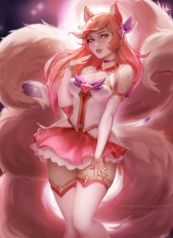 kittewart:  Starguardian AhriHi hi!  Last time I worked on this fanart, I hope you will like it! :3This is April’s rewardRewards for my patrons-HQ-NSFW + SFW HQ-Bonus version HQ