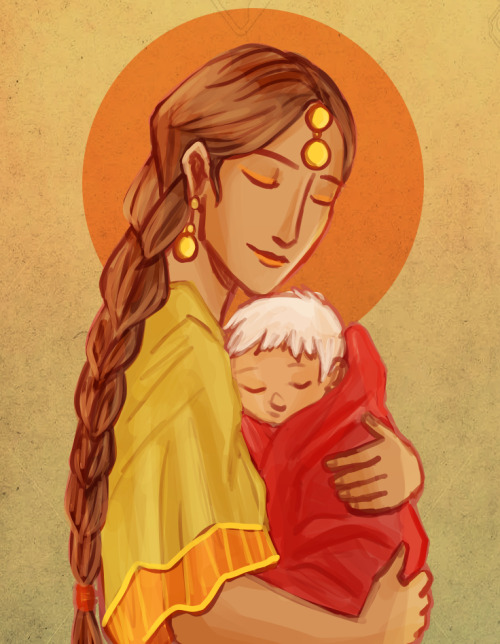 elia and her son, aegon. happy mother’s day!commissions are open!