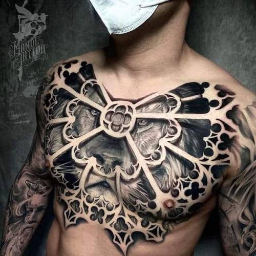 chest tattoo piece gothicTikTok Search