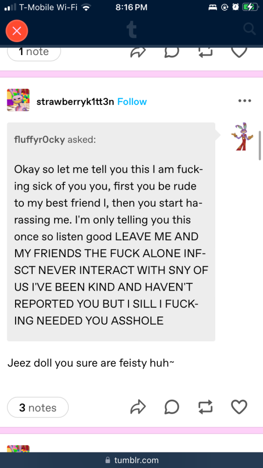 Hi, Frankie Here. So, My Friend @fluffyr0cky Has Been Dealing With A Creep On Her Tail For The Past Day