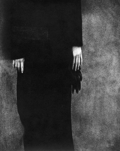 Edward Dimsdale - Gloves, Autumn 1997. Toned silver gelatin print from a paper negative.