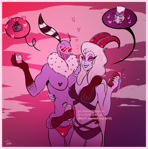 Voted on Patreon: Valentino and Lilith at the beach!No homewreckers. Only polyshipping.  uwuPatreonK