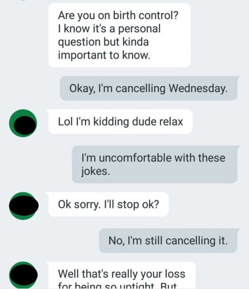 slightlystripped:  sexxxisbeautiful:  huffingtonpost:  Dude’s Texts Are Exactly What Not To Do When A Woman Cancels A Date Words like “overreacting” and “psycho” don’t help.  oh dear god this is like every terrible text a woman has ever received