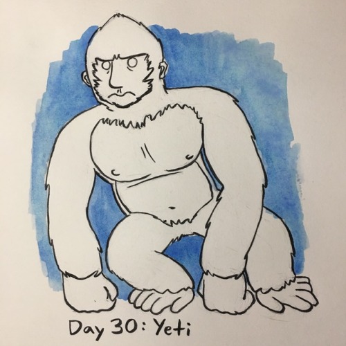 Inktober Day 30: Yeti