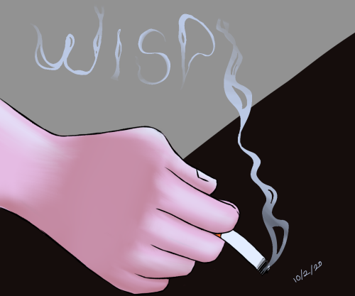 Inktober 2020, day 2.Wisp!! I love how I rendered the smoke on this one. Even the color is great. Re
