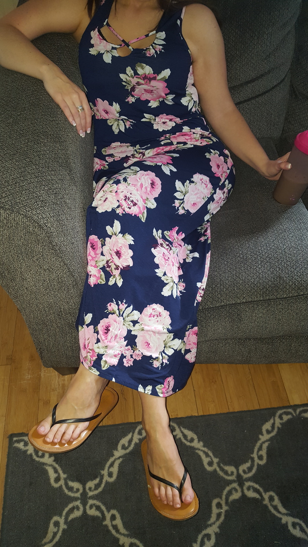 myprettywifesfeet:  My pretty wife looking gorgeous about to go to work.please comment