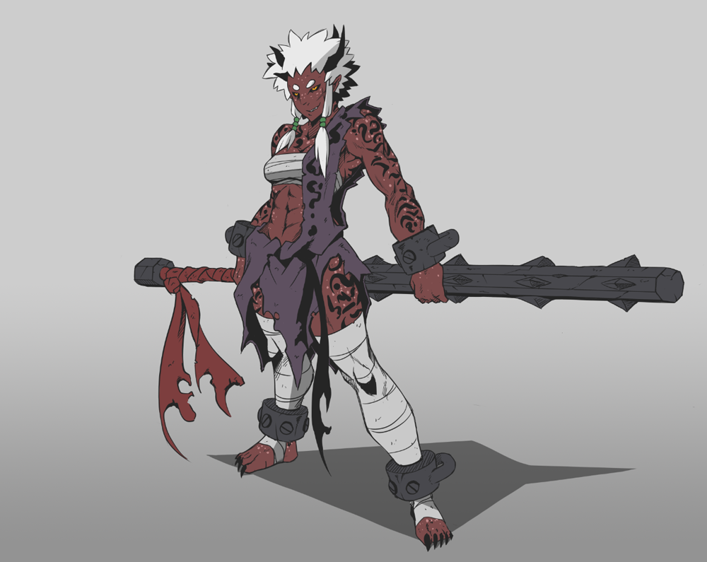 I was asked to make portfolio a few years ago, so I made some Oni girls. :3 Found