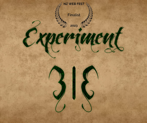 The words Experiment 31E against a parchment-like background. Above the word Experiment is a set of laurels with the words NZ Web Fest Finalist 2023.