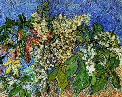 artist-vangogh:  Blossoming Chestnut Branches, 1890, Vincent van GoghMedium: oil,canvas