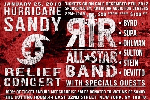 Join Handsome Dick Manitoba and Ross The Boss along with a slew of special guests as they come together with Rockers In Recovery to raise money for Hurricane Sandy Relief!
MORE INFORMATION HERE!
TICKETS HERE!