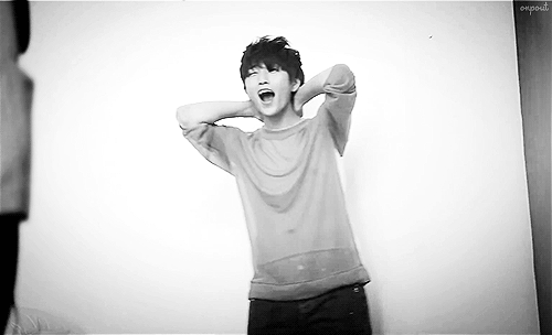   1/50 b&amp;w gifs of Lee Sandeul    