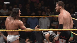 Great respect shown between Sami Zayn &amp; Adrian Neville after putting on a fantastic match!