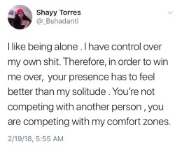 lordhellebore:The people in the notes who’re insulting OP don’t understand introversion and feel offended by somebody suggesting being alone could be more interesting than being in their company.