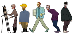 theblindtorpedo:  robbiegeez:  some Van Goghs for character design class 8^)  @sixfingerednerd 