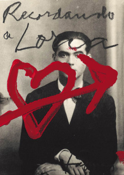 last-picture-show:  Postcard of Frederico Garcia Lorca by Antoni Tapiès, 1998 