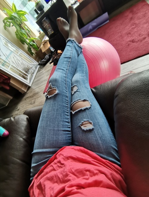 #chillax #footrub #nylonsjeans #where Are My Boys