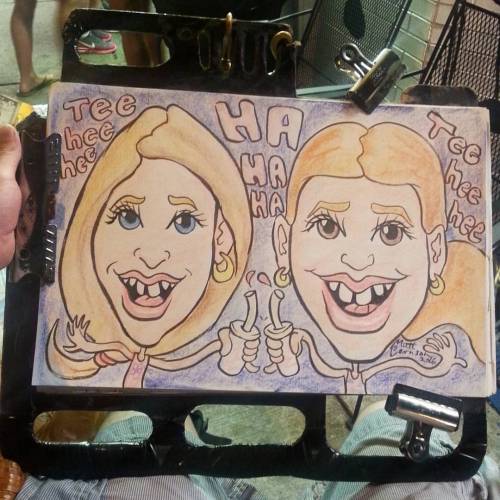 Porn Pics Doing caricatures at Dairy Delight!  #art