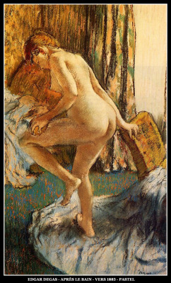 adhemarpo:  Edgar Degas - Après le bain - vers 1883 - Pastel 