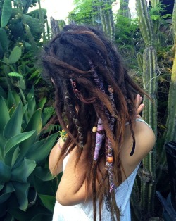 dryadgoddess:  This was taken when my dreads were exactly one year old, and now they’re exactly 2 years old. Need to take an updated picture :) 