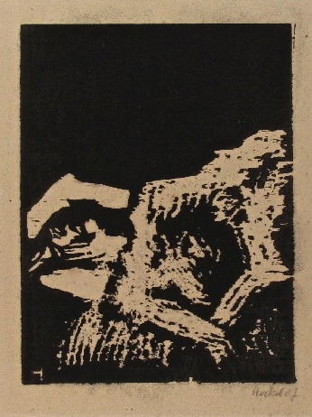 magictransistor:  Erich Heckel. Zur Ballade I, Two Figures, The Prisoner, The Judge,