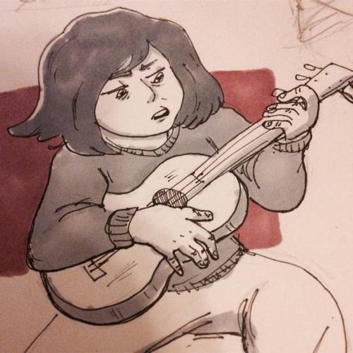 #inktober day 16! a little self portrait. #art #selfportrait #selfie #doodle #doodles #doodling #dra