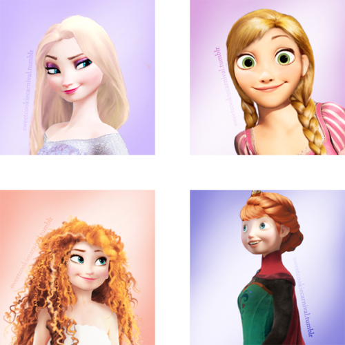 The Disney Heroines decided to try out new looks and to make things more interesting, just switched 