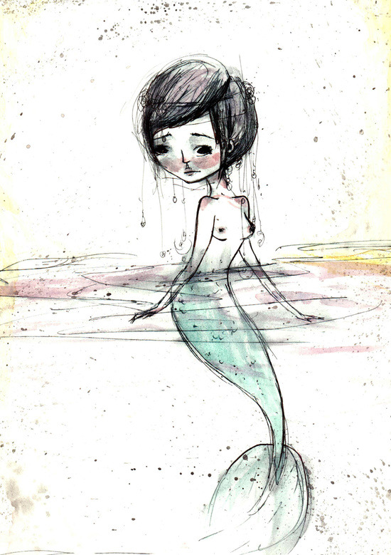 artagainstsociety:  Mermaid by Solocosmo—Unique style.