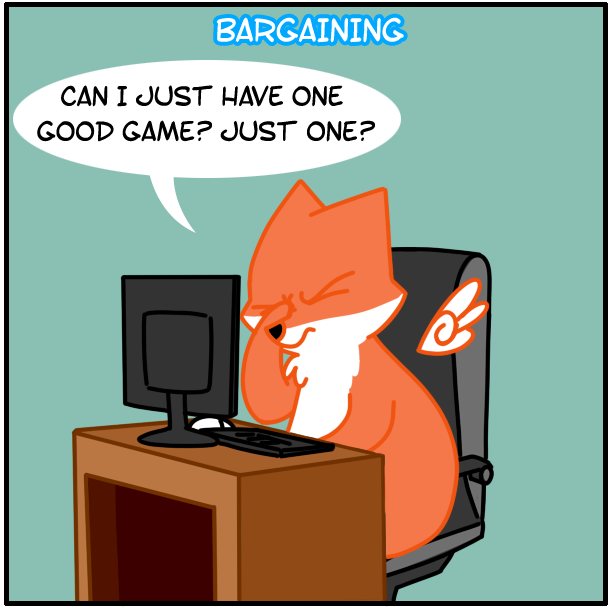 dailyskyfox:  Today I present to you: The Five Stages of Gamer Grief, with some Overwatch