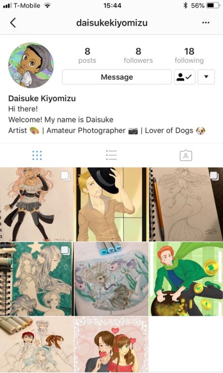Not fashion related: A friend of mine wanted me to promote his art Instagram page, so if you’r