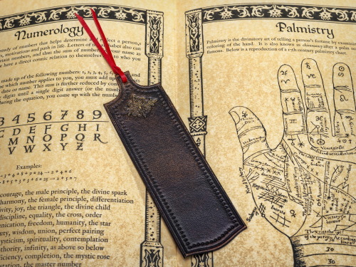 Leather bookmarks made to fit with our books