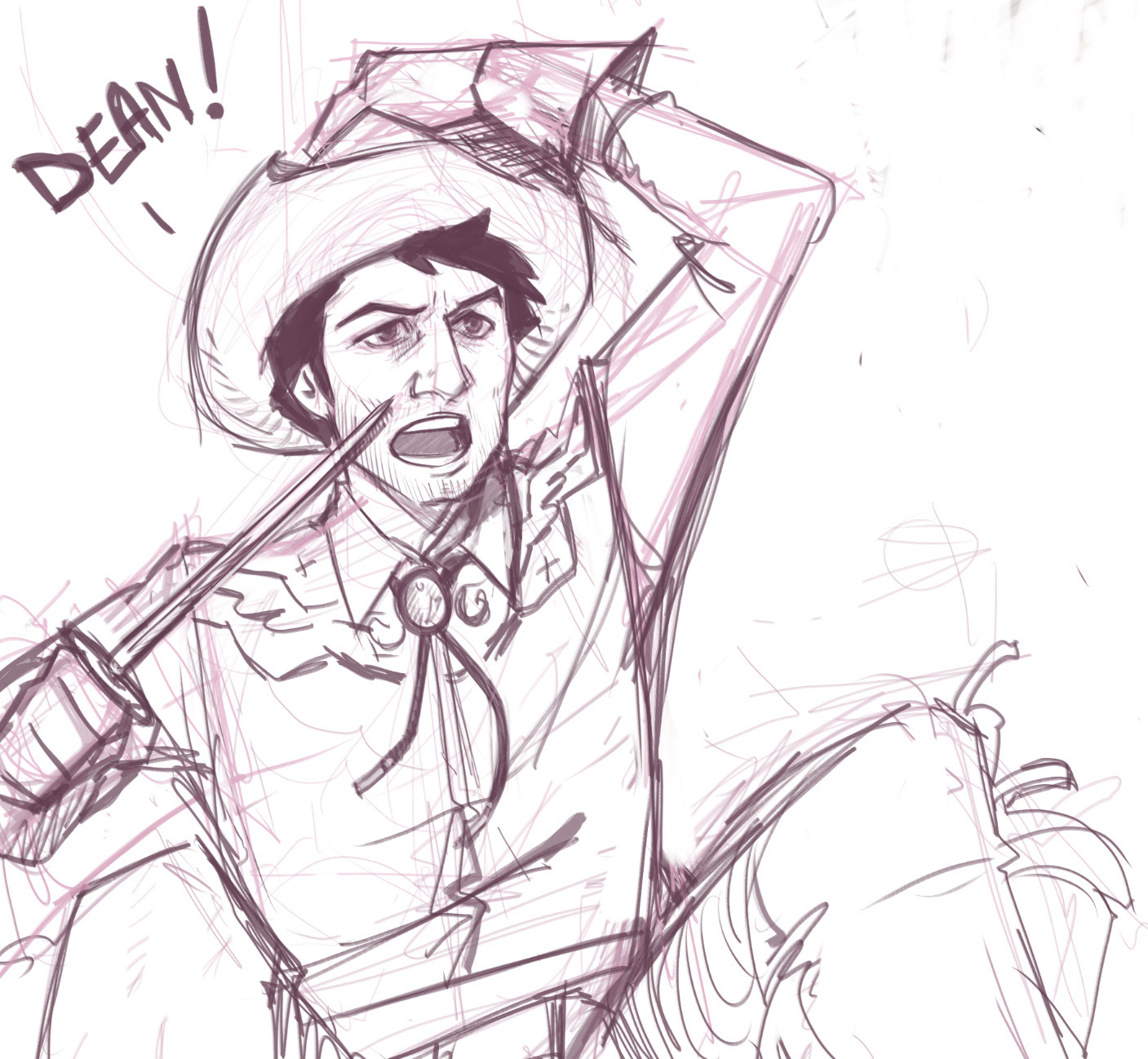 Porn photo Another quick cowboy cas doodle for the night