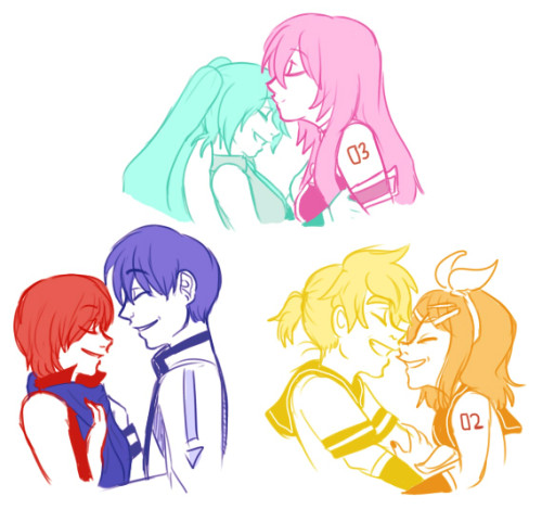 Porn doodled my vocaloid otps because why not photos