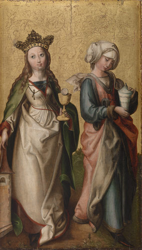 Saints Barbara and Mary Magdalene by Rhenish Master, The Barnes FoundationBarnes Foundation (Philade