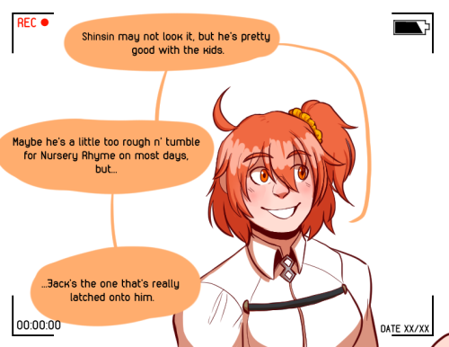 Gudako: Shinsin was summoned first and helped with getting her acclimated to how things work around 