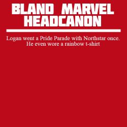 blandmarvelheadcanons:   Logan went a Pride