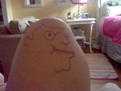 Poodleass:  Poodleass:  My Sister Drew Peter Griffin On Her Fu Cking Leg  This Is