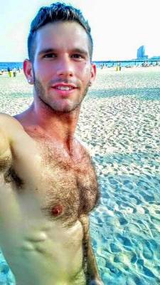 Nydirty30:  Hirsutophile:  Jimmy À La Plage / Jimmy At The Beach  Serious Hairy
