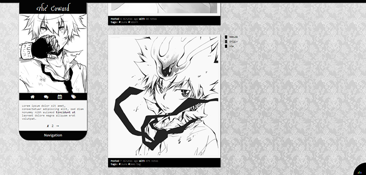 yukoki:  a—themes:  REVAMPED THEME #14 - Coward  Preview | Code  What is new? Icons